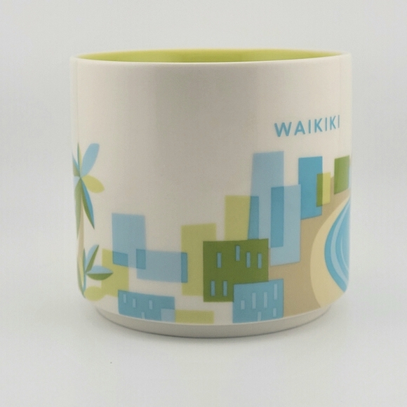 Starbucks WAIKIKI You Are Here Mug Collection Coffee Tea Cup 2015 14 oz Hawaii - Picture 2 of 7